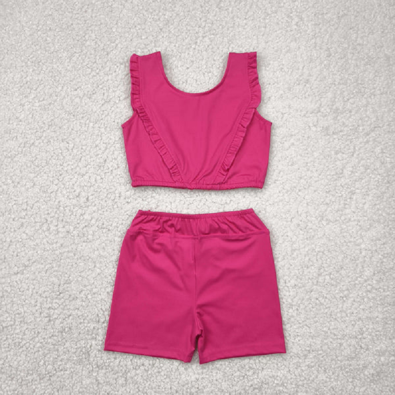 Match Baby Girls Hot Pink Top Short Skorts Set D 6.16