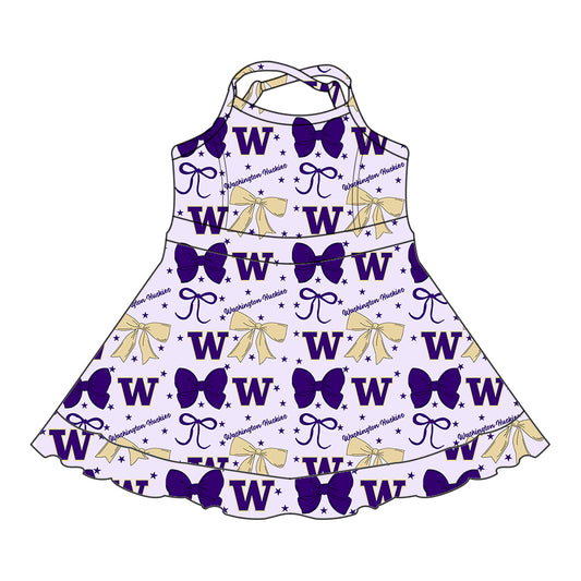 Custom baby girl Washington Huskies team dress D 6.26