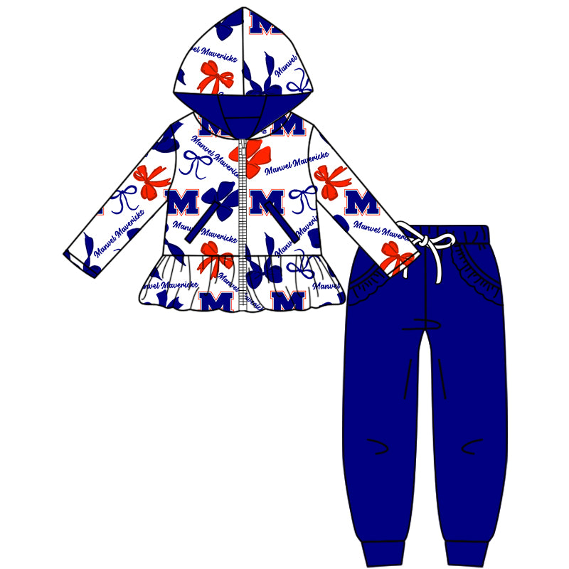 Custom  baby girls Manvel Mavericks set     MOQ3  D 819