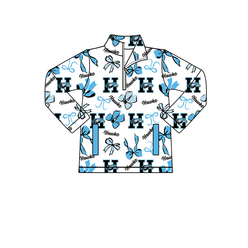 Custom Baby Kids Hawks Buttons Pullovers Tops D 818