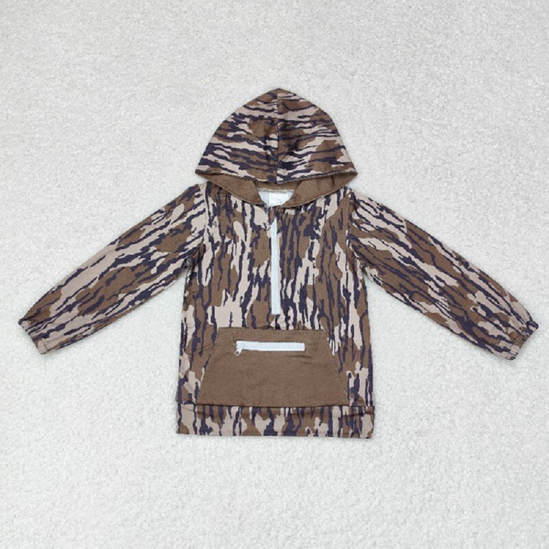 Baby Girls Boys Sibling Bottomland Camo Hooded Zip Fall Pullovers Tops D 828