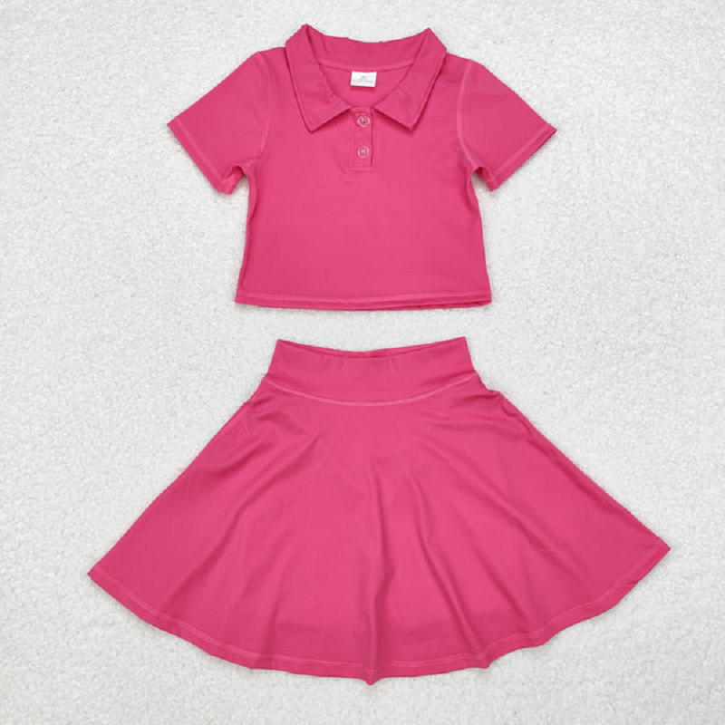 Match Baby Girls Hot Pink Top Short Skorts Set D 6.16
