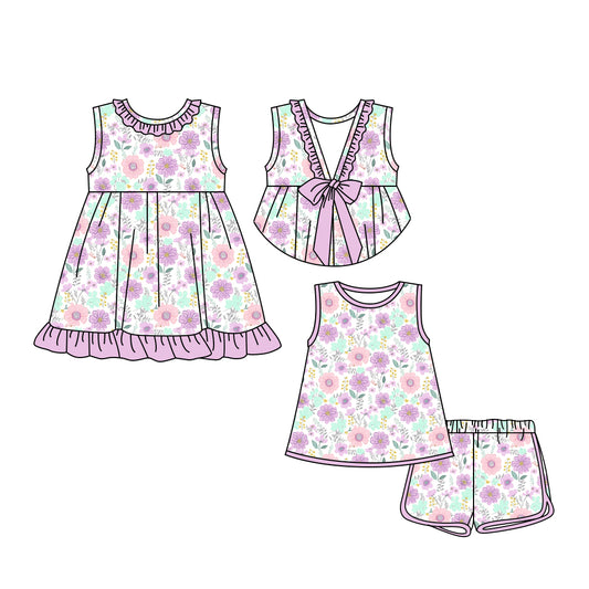 Custom match baby girls  flowers dress set  D 3.25