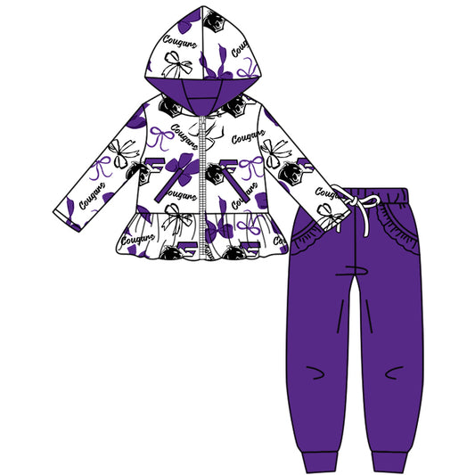 Custom baby girls Cougars Aztecs set MOQ5 D 823