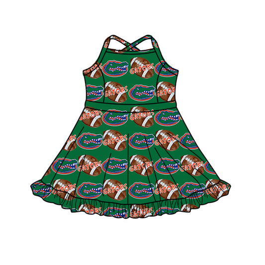 Custom  baby girl  FLORIDA GATORS Aztecs team dress  D 826