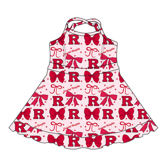 Custom baby girl Rutgers Scarlet Knights team dress D 6.28
