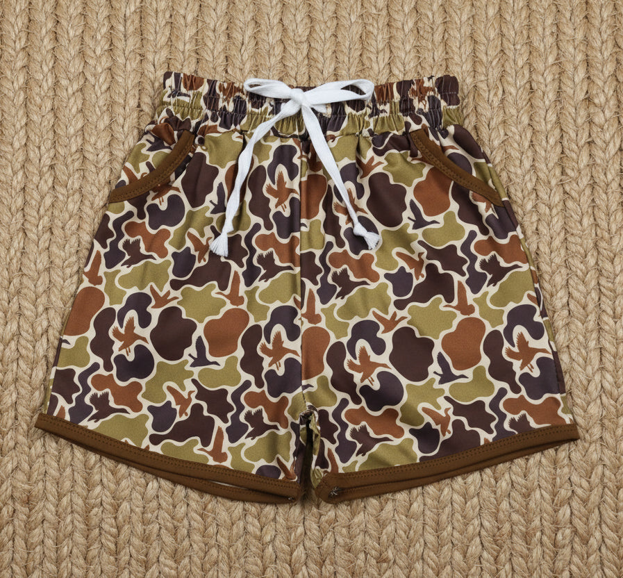 SS0673 camo shorts with pocket