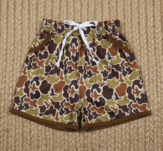 SS0673 camo shorts with pocket