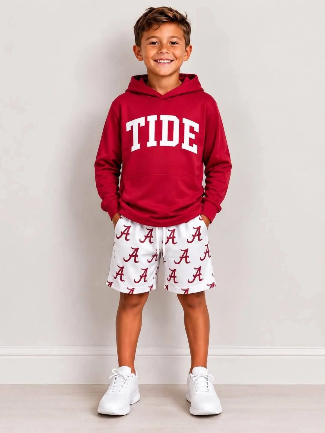 Custom order MOQ 3 Team's Tide red Kids Hoodie Outfits