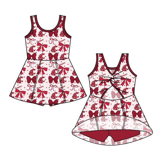 Custom  baby girl   Washington State Cougars  team dress  D 6.27