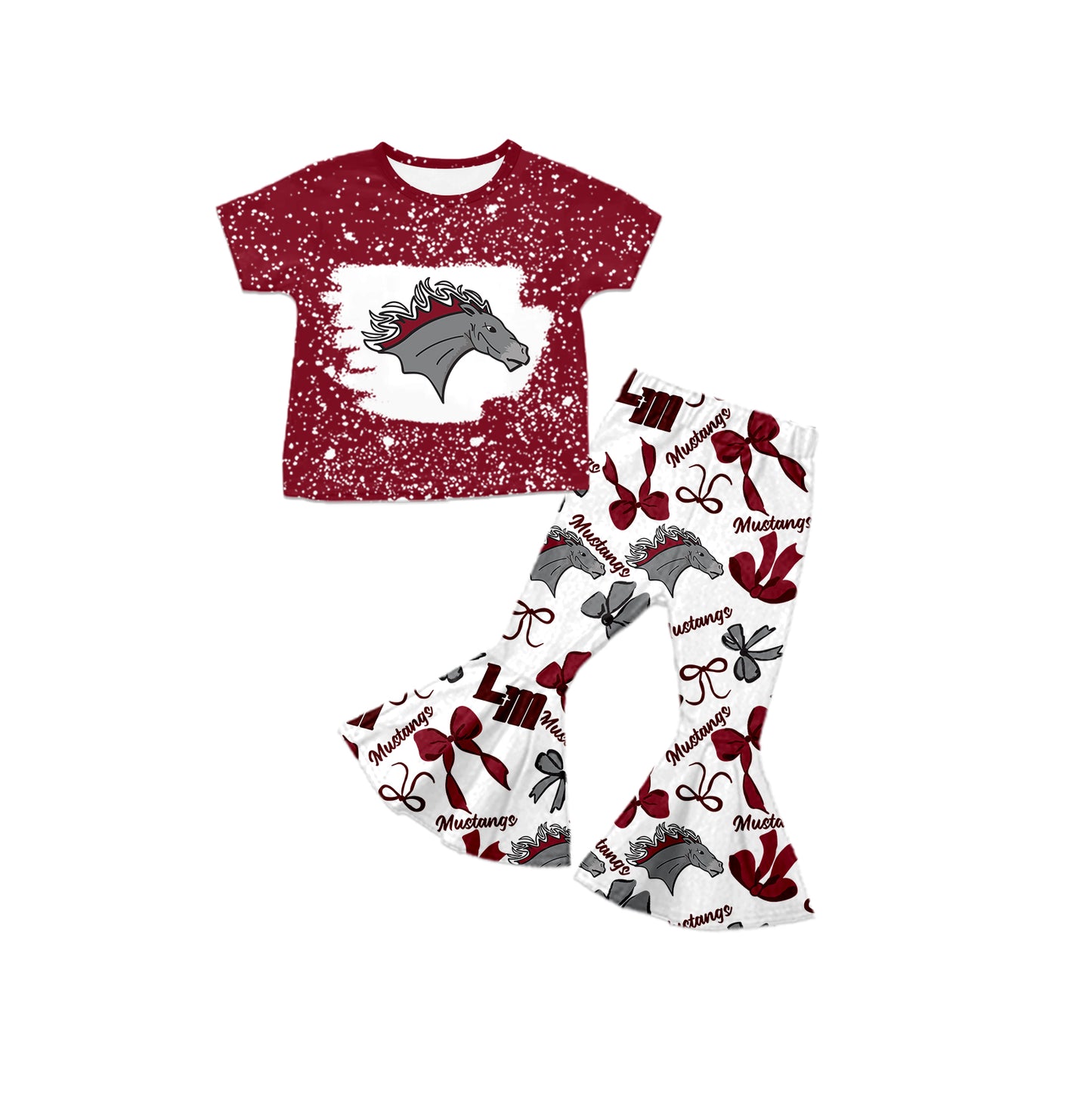 Custom  baby girls Mustangs  set    MOQ3  D 7.23