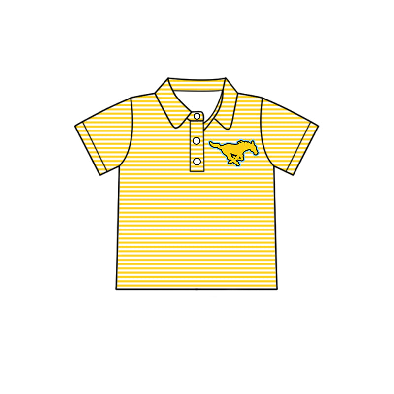 Custom Kids Boys Mustangs  team Shirt Top D 7.30