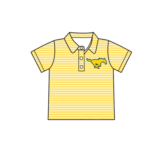 Custom Kids Boys Mustangs team Shirt Top D 7.30