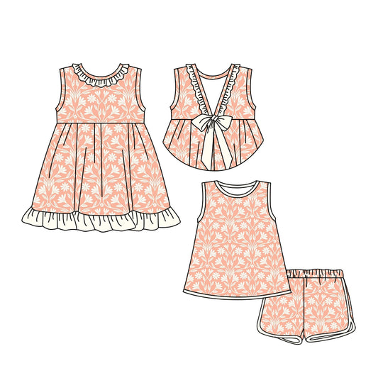 Custom match baby girls  flowers dress set  D 3.25