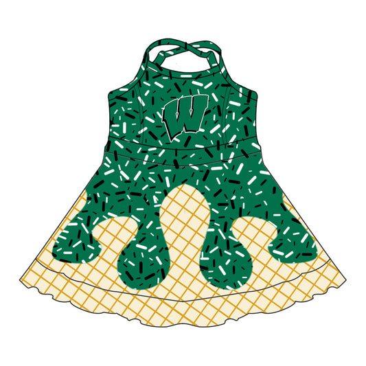 Custom  baby girls Woodsboro Eagles dress  MOQ3  D 7.7