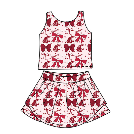Custom baby girl Washington State Cougars team dress D 6.27
