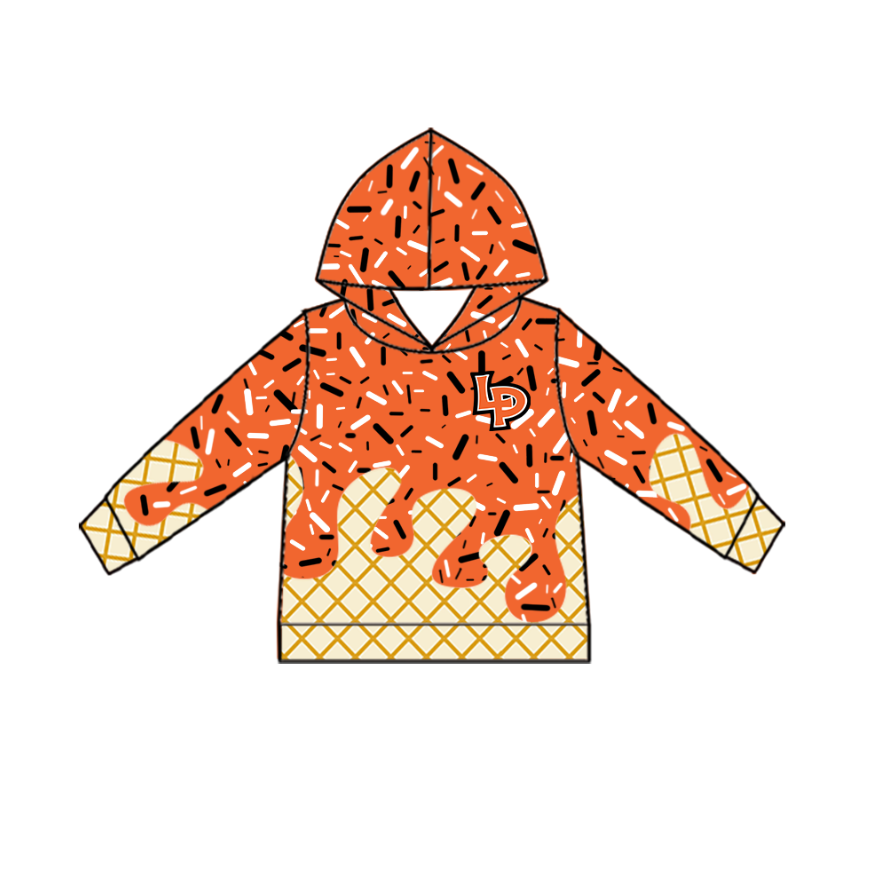 Custom Baby Kids Bulldogs Team Zip Hooded Pullovers Tops D 823