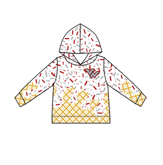 Custom Baby Kids Warriors Team Zip Hooded Pullovers Tops D 825