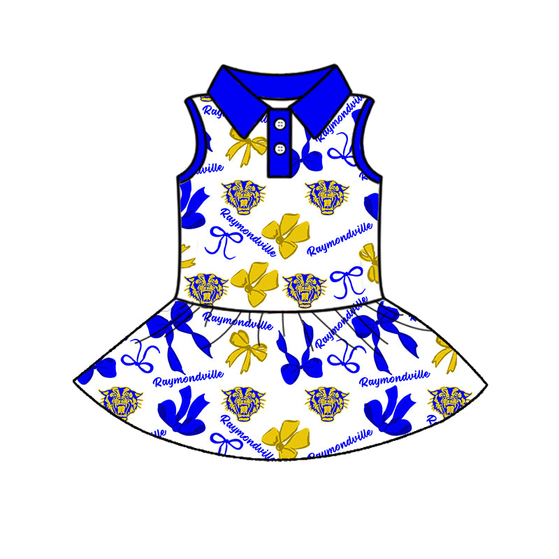 Custom Baby Girls Raymondville Bearkats team dress  D 6.12