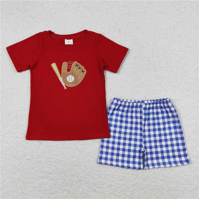 Match Girls Baby Boys Red Baseball Rompers Sibling Clothes Suits D 3.26