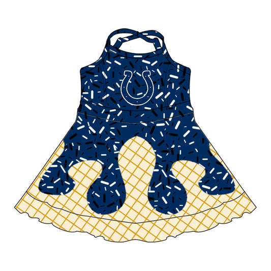 Custom Baby Girls COLTS team dress D 6.19