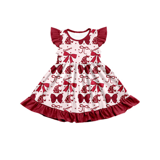 Custom  baby girl   Washington State Cougars  team dress  D 6.27