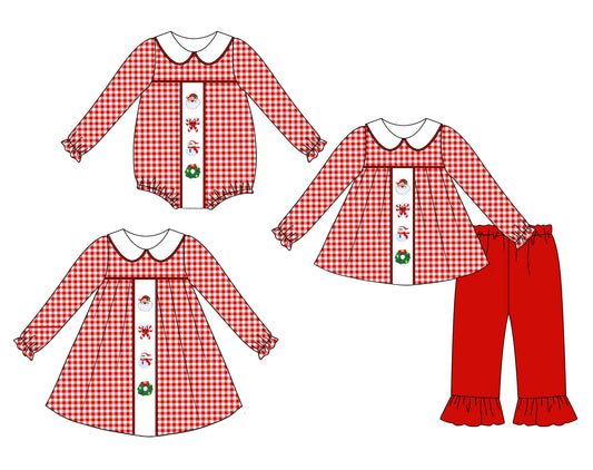 Custom match Christmas baby girls clothes D 6.7