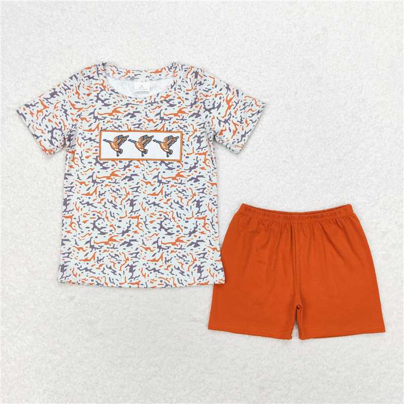 Match Baby Girls Embroidery Camo Ducks Sibling Dresses Rompers Clothes Sets D 7.21