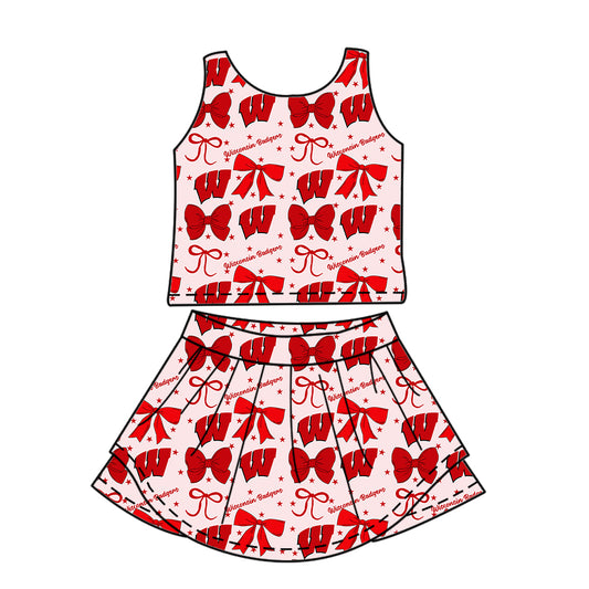 Custom baby girl Wisconsin Badgers team dress D 6.28
