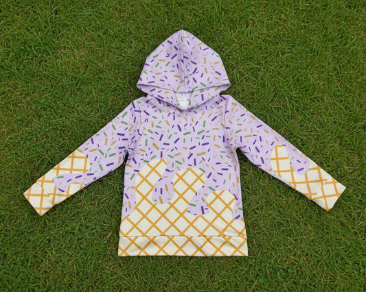 lavender sprinkle ice cream hoodie