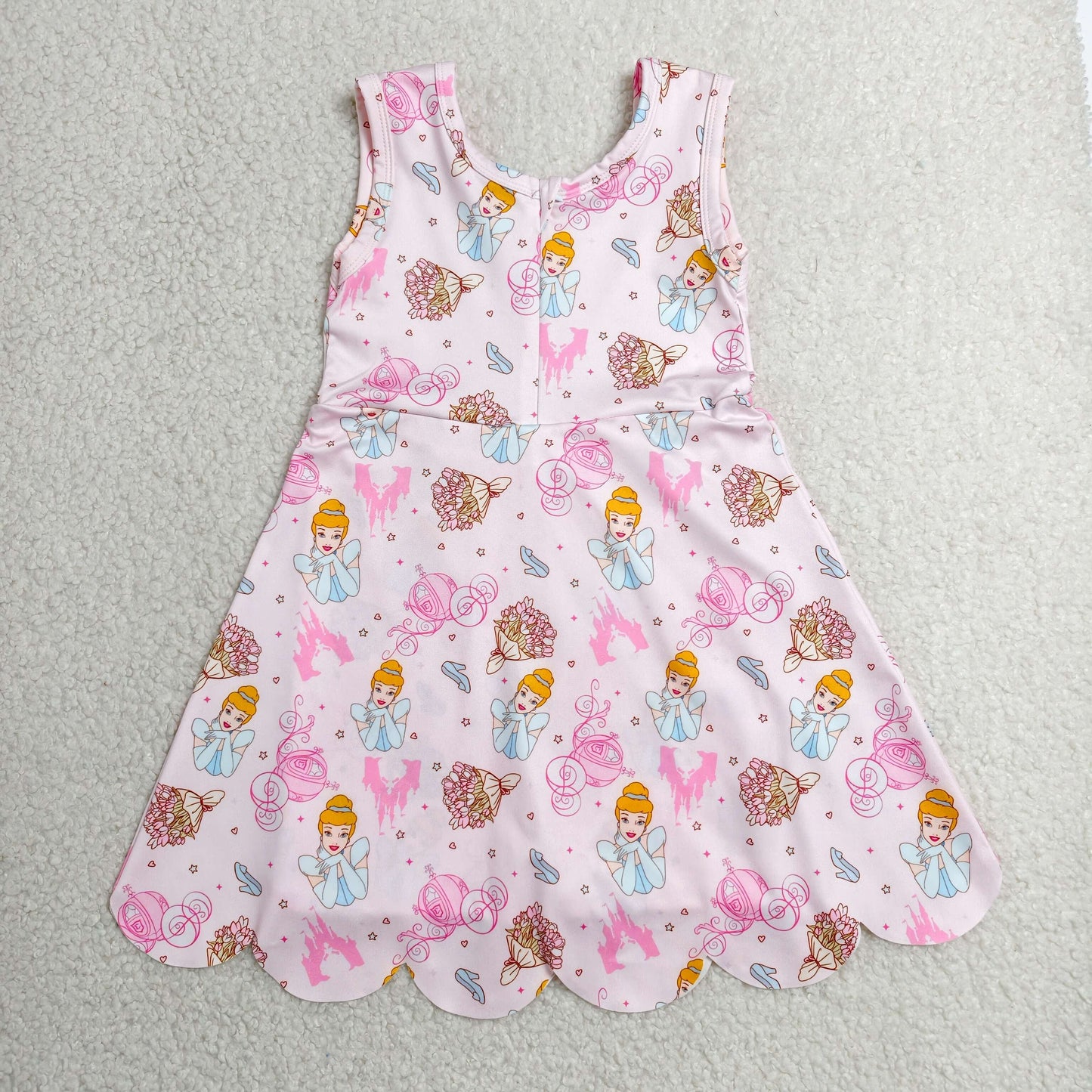pink castle princess scallop athletic dress
