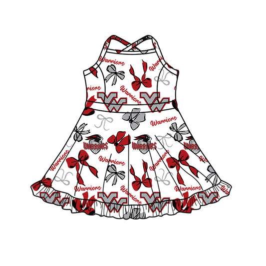 Custom  baby girl  Warriors Aztecs team dress  D 825