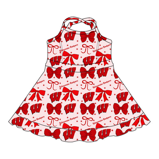 Custom baby girl Wisconsin Badgers team dress D 6.28