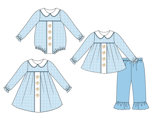 Custom match turkey baby girls clothes   D 6.7