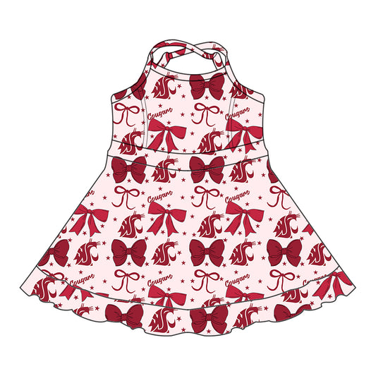 Custom  baby girl   Washington State Cougars  team dress  D 6.27