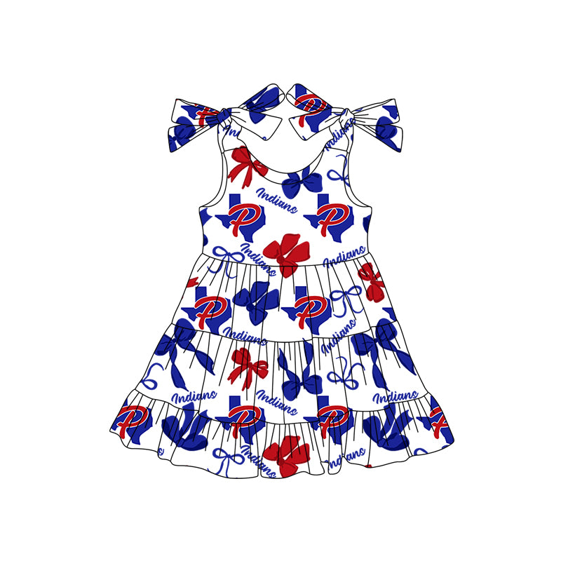 Custom Baby Girls Indians team dress  D 8.2