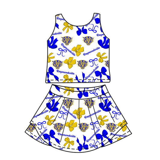 Custom Baby Girls Raymondville Bearkats team dress set D 6.12