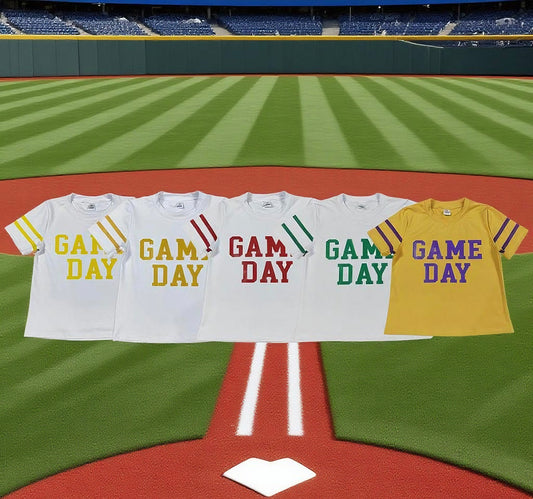 Sibling Baby Girls Game Day Yoga Active Team Tee Shirts Tops D 901