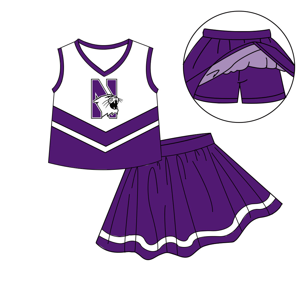 Custom  baby girls Cheerleading dress set     MOQ3  D 7.10