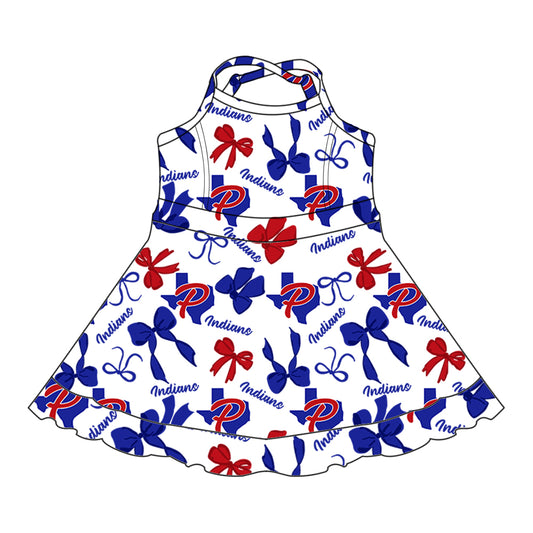 Custom Baby Girls Indians team dress D 8.2