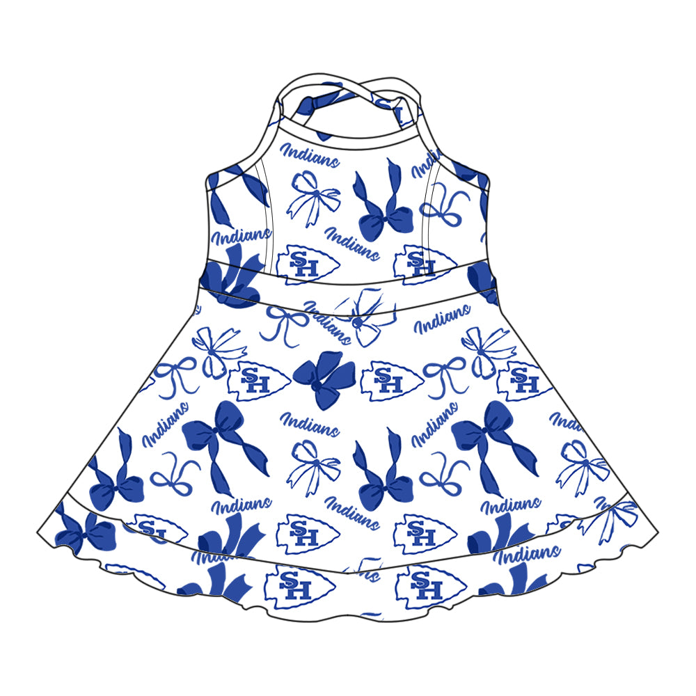 Custom  baby girls Indians team dress    MOQ3  D 7.26