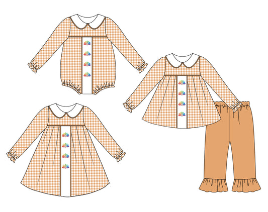 Custom match turkey baby girls clothes   D 6.7