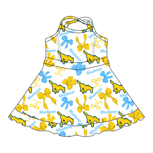 Custom Mustangs  baby girl dress  MOQ3 D 7.30