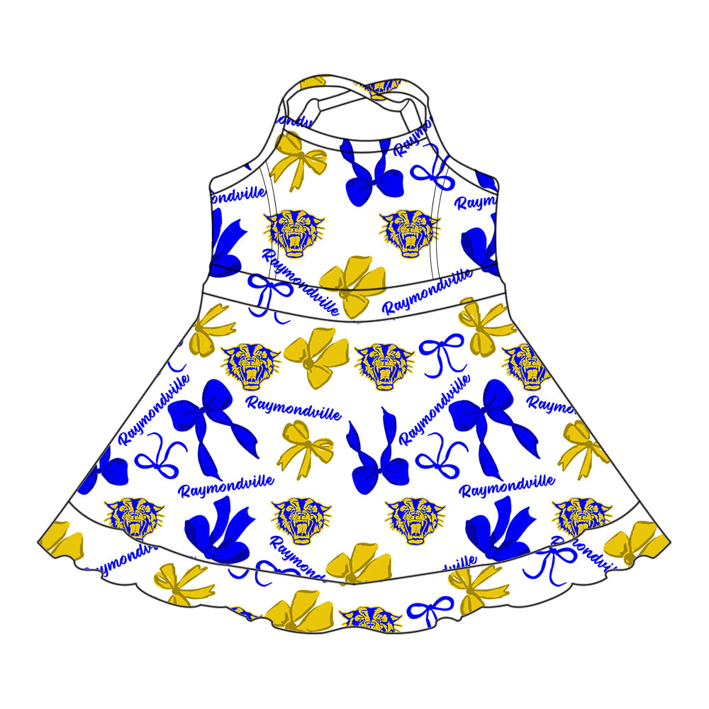 Custom Baby Girls Raymondville Bearkats team dress  D 6.12