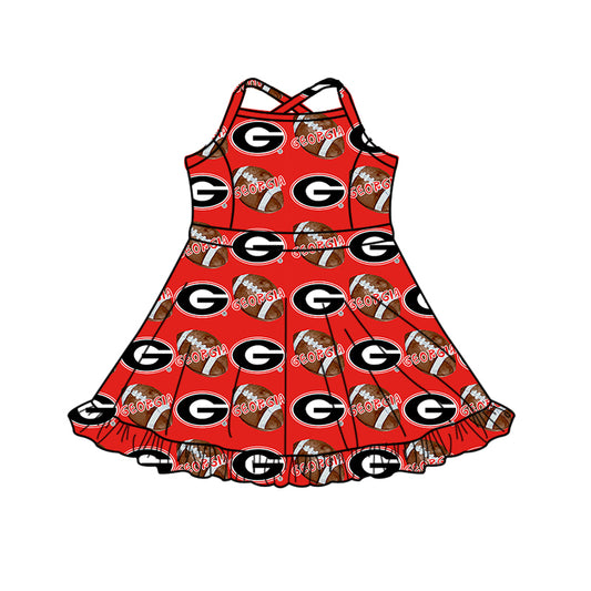Custom baby girl GEORGIA Aztecs team dress D 826