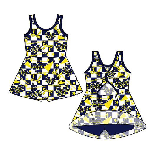 Custom baby girl Michigan Wolverines team dress D 6.30