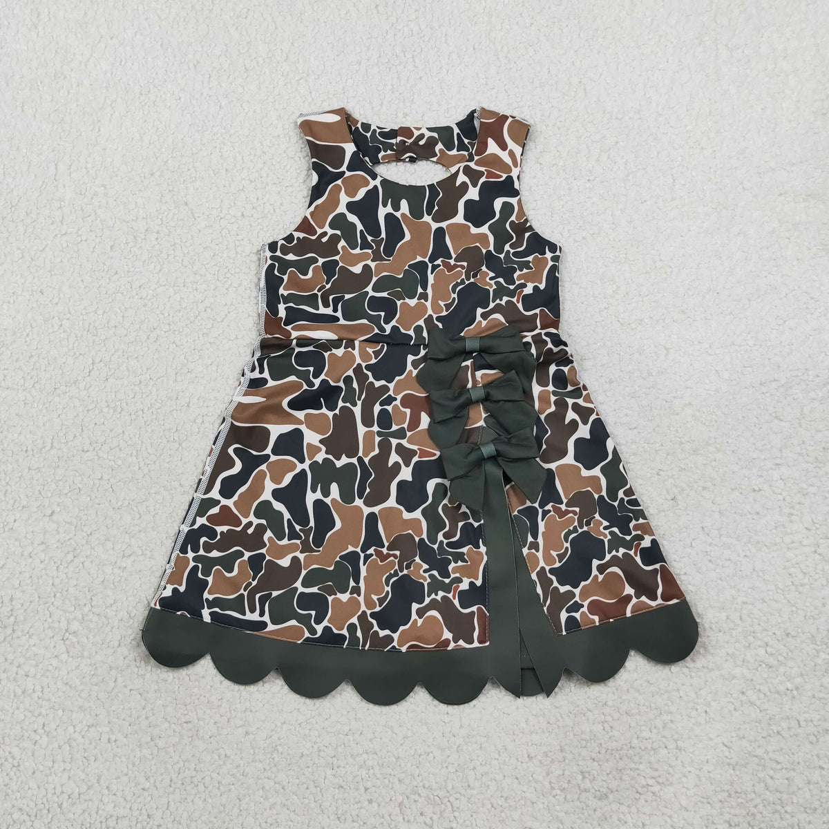 camo athletic scallop dress kids clothing