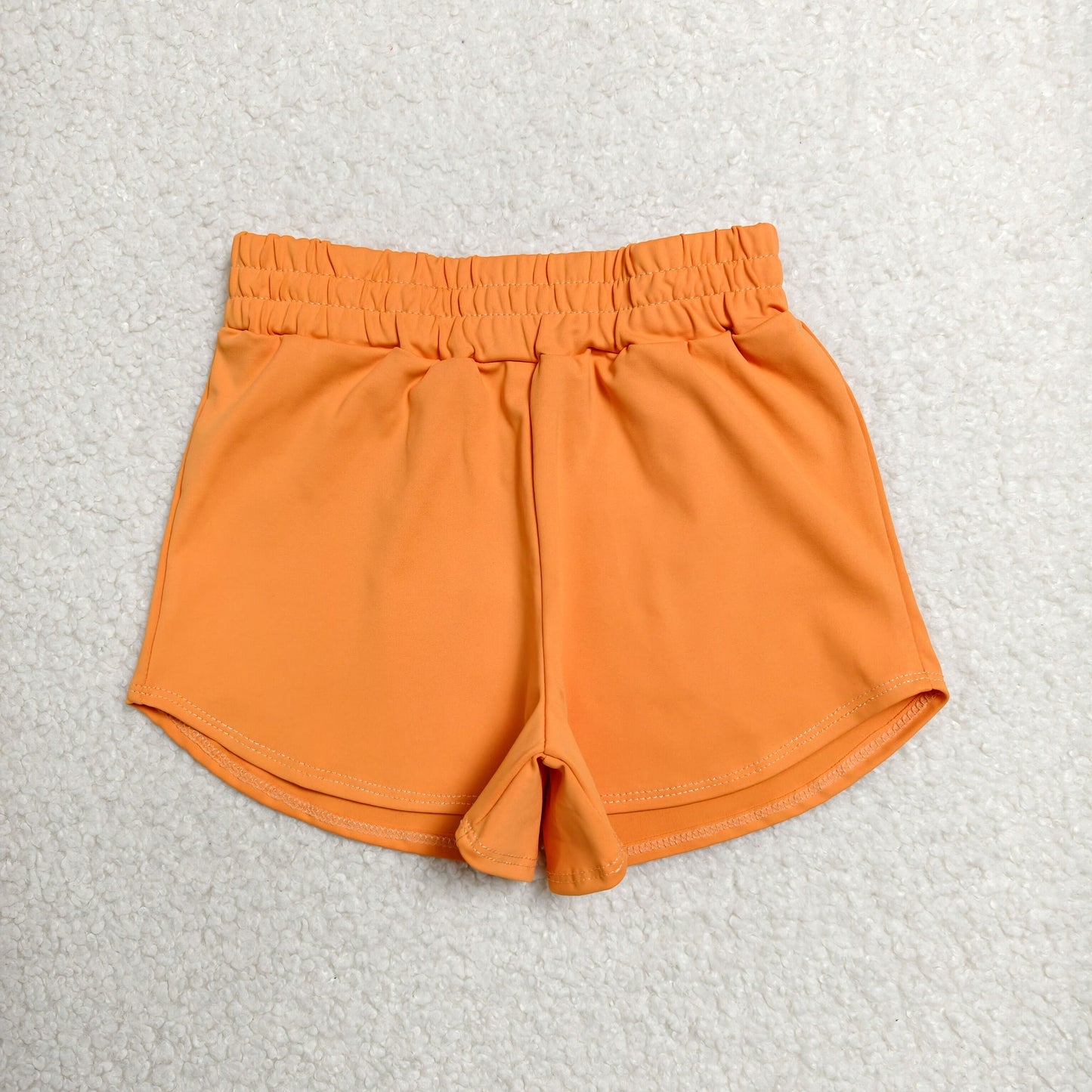 solid orange athletic active shorts