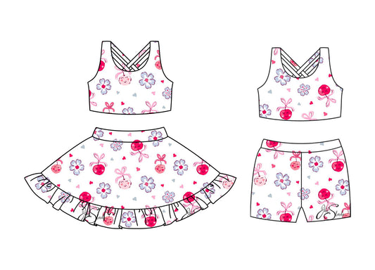 Custom match baby girls  flowers dress set  D 3.25