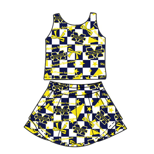Custom baby girl Michigan Wolverines team dress D 6.30